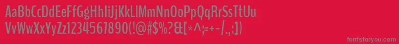 BenchnineBold Font – Gray Fonts on Red Background