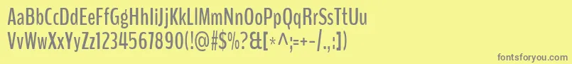 BenchnineBold Font – Gray Fonts on Yellow Background