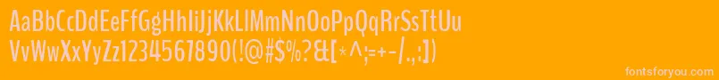 BenchnineBold-Schriftart – Rosa Schriften auf orangefarbenem Hintergrund