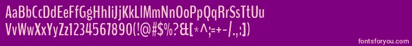 BenchnineBold Font – Pink Fonts on Purple Background