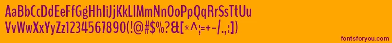 BenchnineBold-Schriftart – Violette Schriften auf orangefarbenem Hintergrund