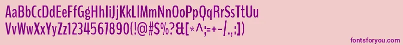 BenchnineBold-Schriftart – Violette Schriften auf rosa Hintergrund