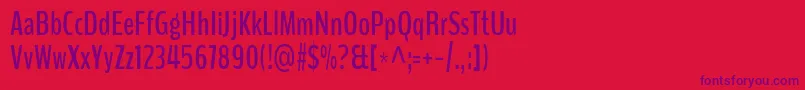 BenchnineBold Font – Purple Fonts on Red Background