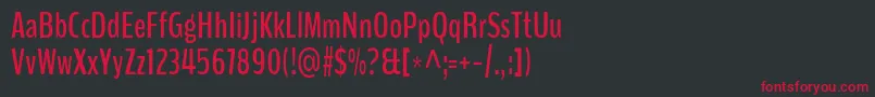 BenchnineBold Font – Red Fonts on Black Background