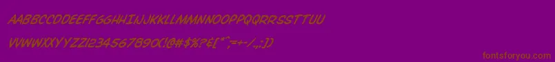 Overstreetbiblesuper Font – Brown Fonts on Purple Background