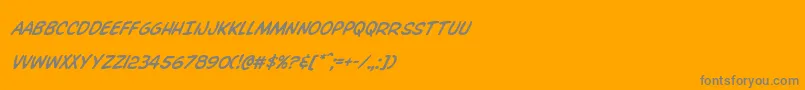 Overstreetbiblesuper-Schriftart – Graue Schriften auf orangefarbenem Hintergrund