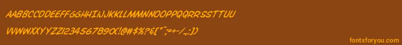 Overstreetbiblesuper Font – Orange Fonts on Brown Background