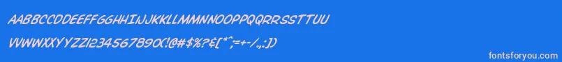 Overstreetbiblesuper Font – Pink Fonts on Blue Background