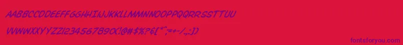 Overstreetbiblesuper Font – Purple Fonts on Red Background