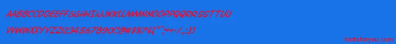 Overstreetbiblesuper Font – Red Fonts on Blue Background