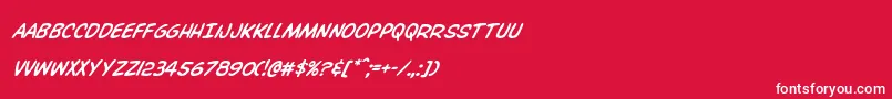 Overstreetbiblesuper Font – White Fonts on Red Background