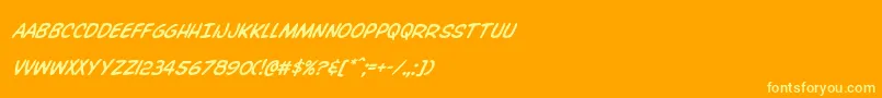 Overstreetbiblesuper Font – Yellow Fonts on Orange Background