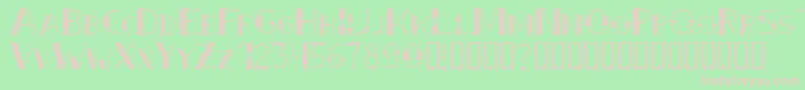 StripesStarsNormal Font – Pink Fonts on Green Background