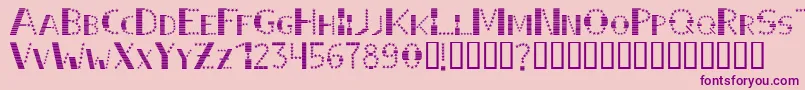 StripesStarsNormal Font – Purple Fonts on Pink Background