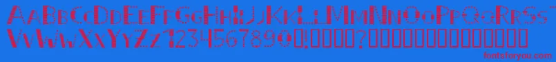 StripesStarsNormal Font – Red Fonts on Blue Background