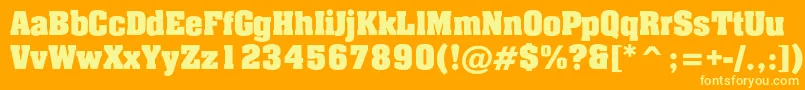 Luxorc Font – Yellow Fonts on Orange Background