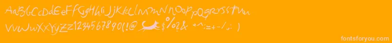 Foxjump Font – Pink Fonts on Orange Background