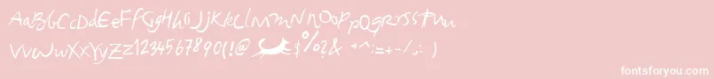 Foxjump-Schriftart – Weiße Schriften auf rosa Hintergrund