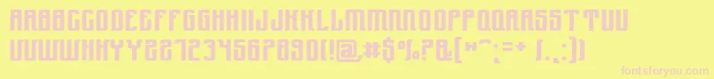 Yndu Font – Pink Fonts on Yellow Background