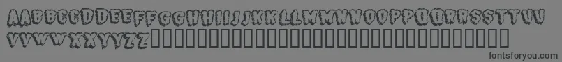 BjSugarcreep-Schriftart – Schwarze Schriften auf grauem Hintergrund