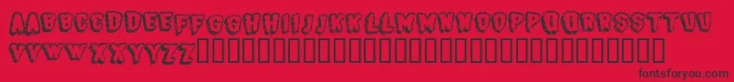 BjSugarcreep Font – Black Fonts on Red Background
