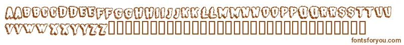 BjSugarcreep Font – Brown Fonts on White Background