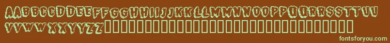 BjSugarcreep Font – Green Fonts on Brown Background