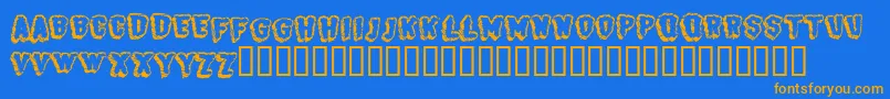 More about BjSugarcreep Font BjSugarcreep Font – Orange Fonts on Blue Background