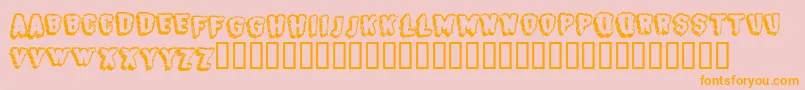 BjSugarcreep Font – Orange Fonts on Pink Background