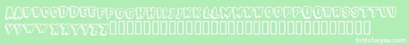 BjSugarcreep Font – White Fonts on Green Background