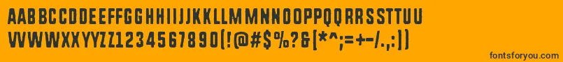 RoughSimple-fontti – mustat fontit oranssilla taustalla
