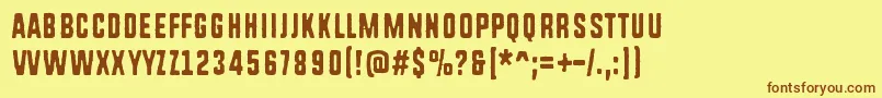 RoughSimple Font – Brown Fonts on Yellow Background