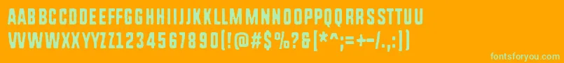 RoughSimple Font – Green Fonts on Orange Background