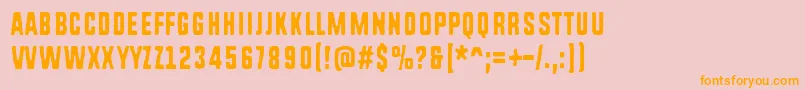 RoughSimple Font – Orange Fonts on Pink Background