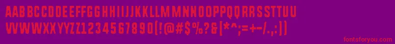 RoughSimple Font – Red Fonts on Purple Background