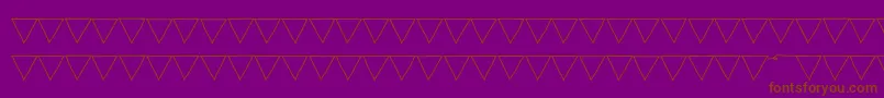 Fonte PaperBannerLight – fontes marrons em um fundo roxo