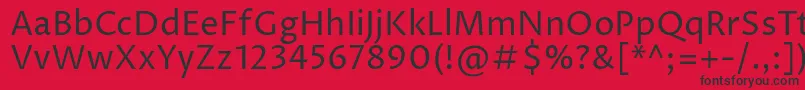 ProzalibreRegular Font – Black Fonts on Red Background