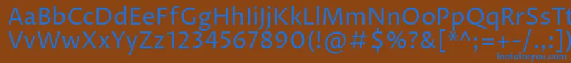 ProzalibreRegular Font – Blue Fonts on Brown Background