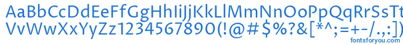 Шрифт ProzalibreRegular – синие шрифты на белом фоне