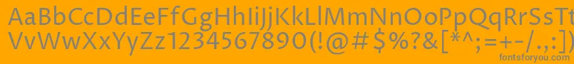 フォントProzalibreRegular – オレンジの背景に灰色の文字