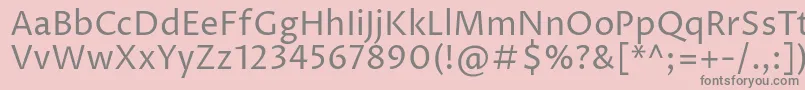 フォントProzalibreRegular – ピンクの背景に灰色の文字