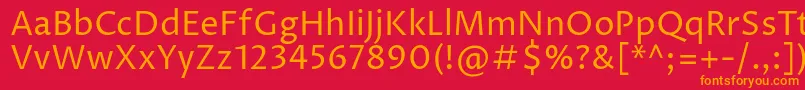 ProzalibreRegular Font – Orange Fonts on Red Background