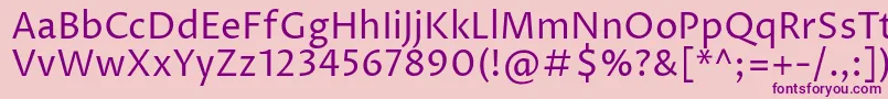 ProzalibreRegular-Schriftart – Violette Schriften auf rosa Hintergrund