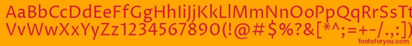 ProzalibreRegular Font – Red Fonts on Orange Background