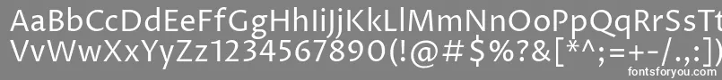 ProzalibreRegular Font – White Fonts on Gray Background