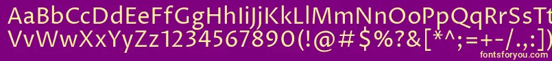 ProzalibreRegular Font – Yellow Fonts on Purple Background