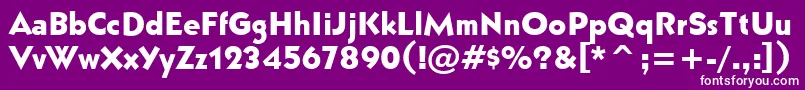 GrizzlyBt Font – White Fonts on Purple Background