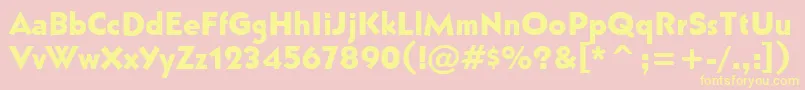 GrizzlyBt Font – Yellow Fonts on Pink Background