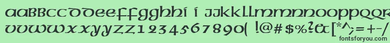 Mcleudc Font – Black Fonts on Green Background
