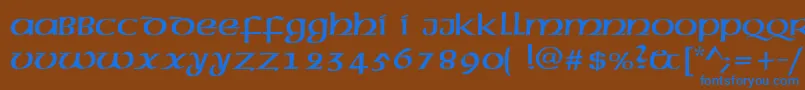 Mcleudc Font – Blue Fonts on Brown Background